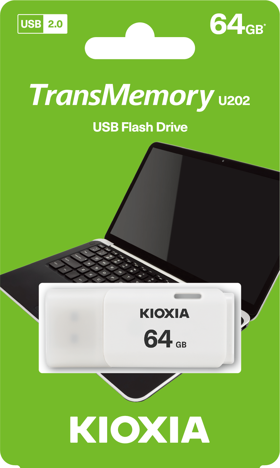 64GB USB2.0 KIOXIA BEYAZ USB BELLEK LU202W064GG4