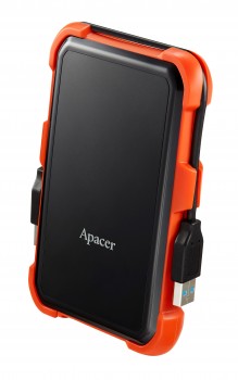 Apacer AC630 Siyah-Turuncu 1 TB Askeri Sınıf Darbeye Dayanıklı 2.5" USB 3.1 Taşınabilir Harddisk (AP1TBAC630T-1)