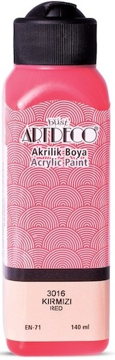 ARTDECO AKRİLİK BOYA 140 ML KIRMIZI Y-070R-3016- 