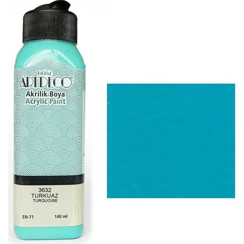 ARTDECO AKRİLİK BOYA 140 ML TURKUAZ Y-070R-3632- 