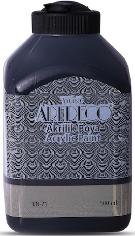 ARTDECO AKRİLİK BOYA 500 ML SİYAH Y-070L-3618- 