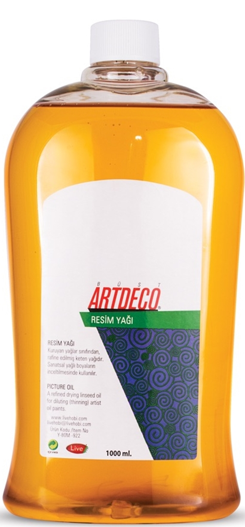 ARTDECO RESİM YAĞI 1000 ML 080M-922- 