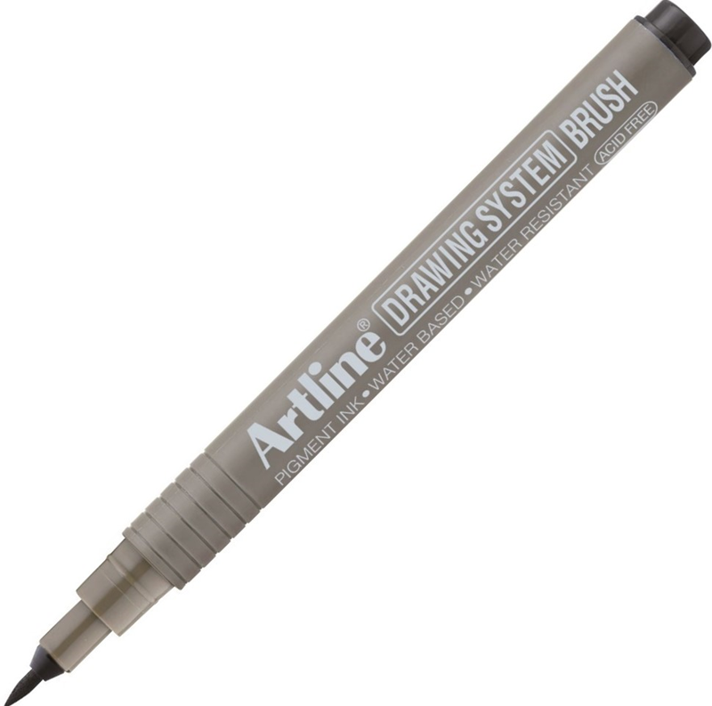 ARTLINE ÇİZİM KALEMİ DRAWING SYSTEM FIRÇA UÇ SİYAH 23FN- 