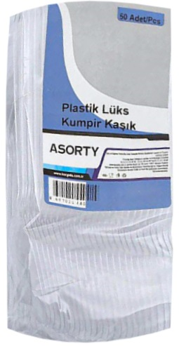 ASORTY KAŞIK LÜKS PLASTİK SUP BEYAZ 1000 ADET 005479- 