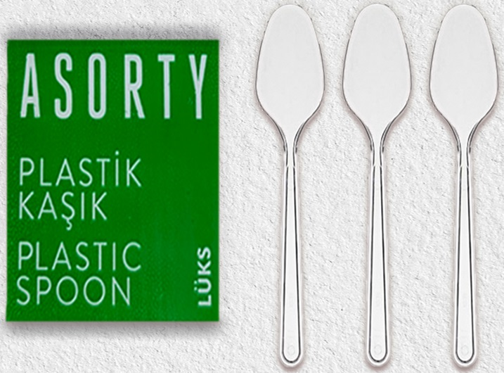 ASORTY KAŞIK LÜKS ŞEFFAF 180 MM 1000 ADET 005155- 