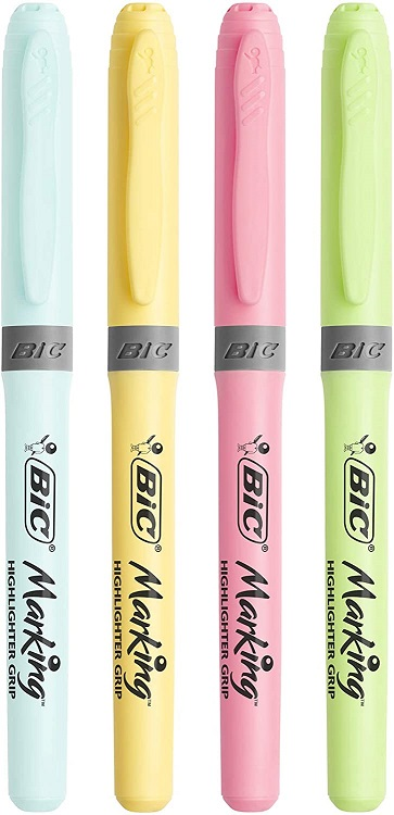 BIC FOSFORLU KALEM BRITE LINER SET GRİP PASTEL 4 LÜ 964859- 