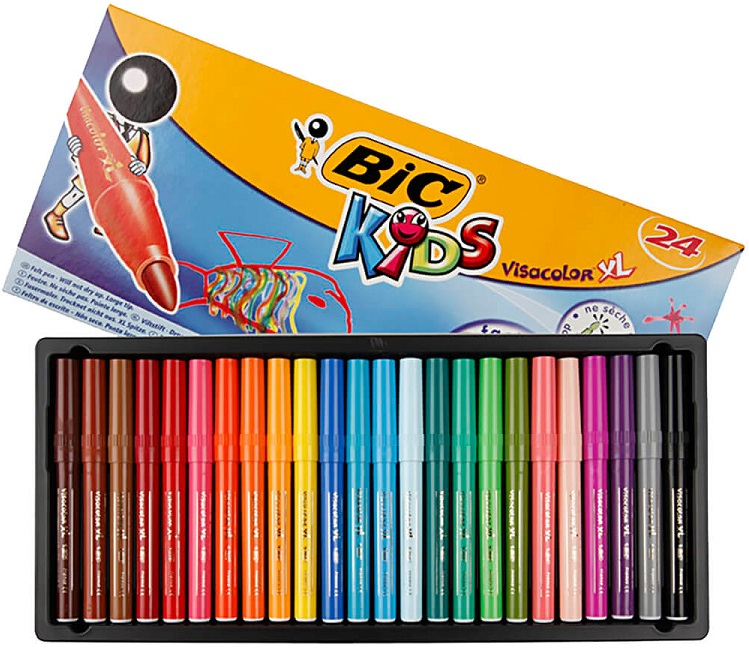 BIC KEÇELİ KALEM VISA JUMBO 24 RENK 829005- 