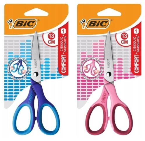 BIC MAKAS COMFORT CLASSIC 13CM 1Lİ BLİSTER ASORTİ PEMBE/MAVİ 9262781- 