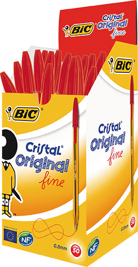 BIC TÜKENMEZ KALEM CRISTAL FINE 50 Lİ KIRMIZI 872720- 