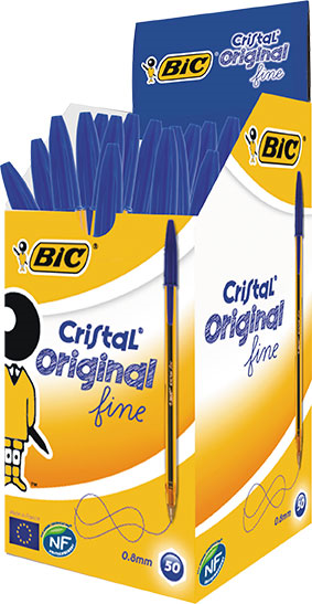 BIC TÜKENMEZ KALEM CRISTAL FINE 50 Lİ MAVİ 872730- 