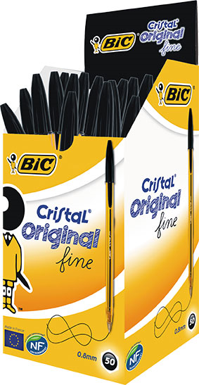 BIC TÜKENMEZ KALEM CRISTAL FINE 50 Lİ SİYAH 872731- 