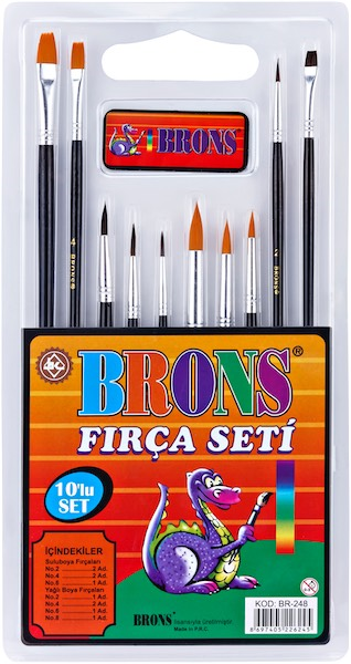 BRONS FIRÇA SETİ 10 LU BR-248 - 