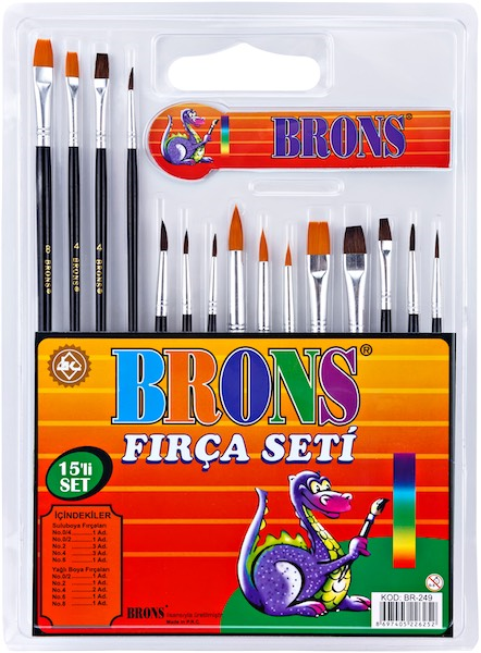 BRONS FIRÇA SETİ 15 Lİ BR-249- 