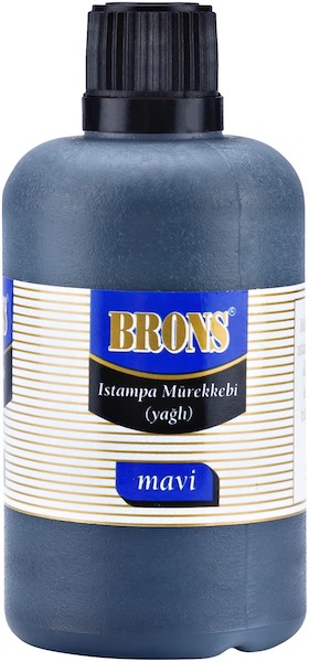 BRONS ISTAMPA MÜREKKEBİ 500cc MAVİ BR-321- 