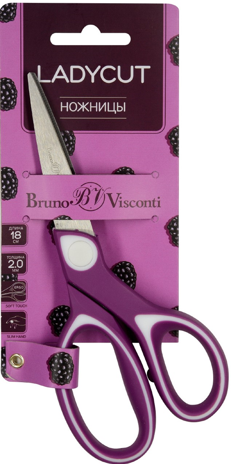 BRUNO VISCONTI MAKAS LADY CUT 18 Cm. (RUBBERIZED HANDLES) 60-0059- 