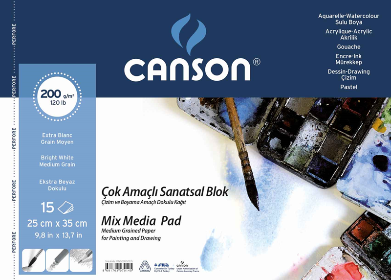 CANSON RESİM BLOK FINFACE 25x35 200g 15YP 152535- 