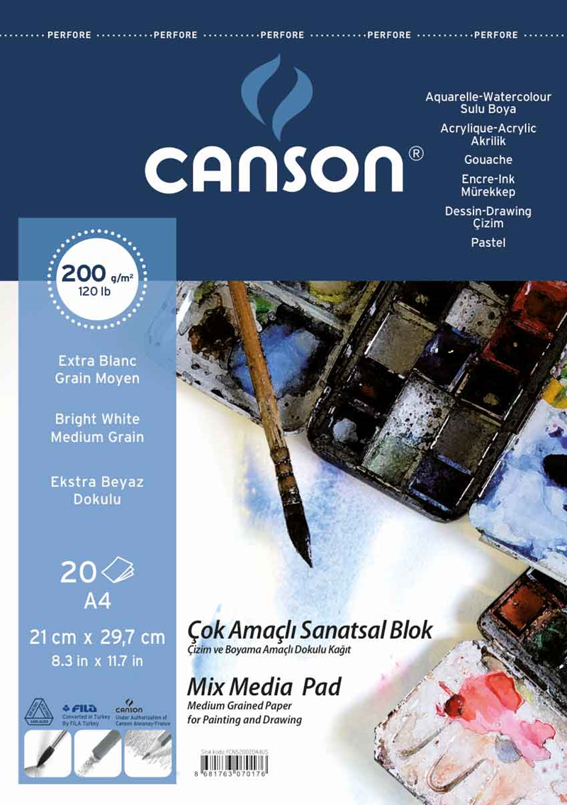 CANSON RESİM BLOK FINFACE A4 200g 20YP 200A420US- 