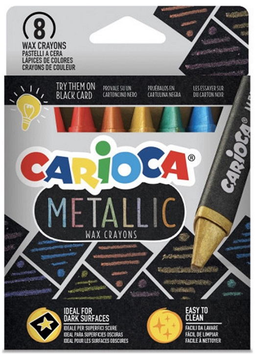 CARİOCA PASTEL BOYA METALİK WAX MAXİ 8 Lİ 43163- 