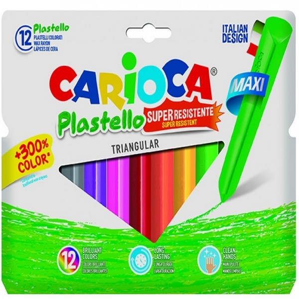 CARİOCA PASTEL BOYA YIKANABİLİR JUMBO ÜÇGEN 12 Lİ 42671- 