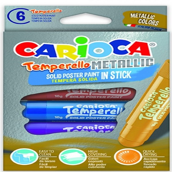 CARİOCA POSTER BOYA KALEMİ STICK METALİK 6 LI 42674- 