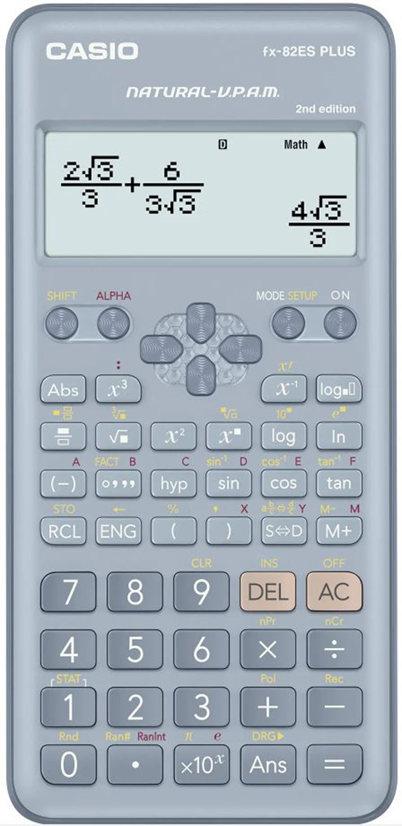 CASIO HESAP MAKİNESİ BİLİMSEL FX-82ES-2BU PLUS MAVİ (2.NESİL)- 