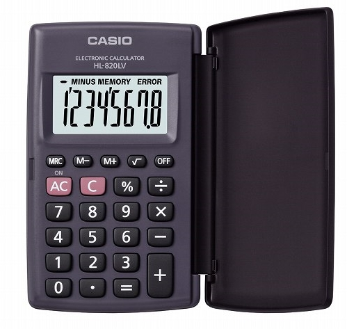 CASIO HESAP MAKİNESİ CEP TİPİ HL-820LV BK 8 HANE- 