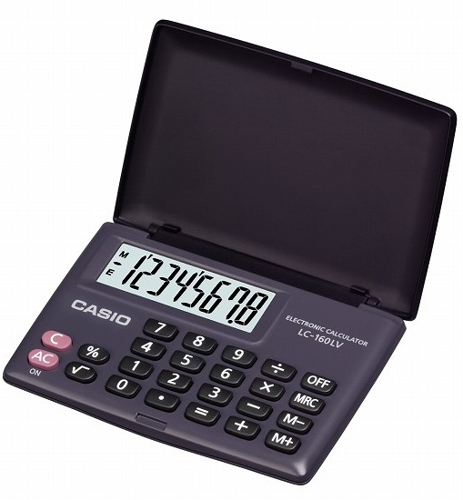 CASIO HESAP MAKİNESİ CEP TİPİ LC-160LV-BK 8 HANE- 