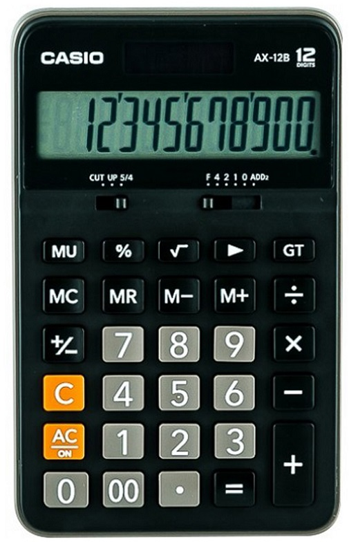 CASIO HESAP MAKİNESİ MASAÜSTÜ AX-12B 12 HANE- 