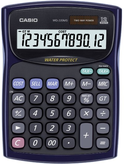 CASIO HESAP MAKİNESİ MASAÜSTÜ WD-220MS 12 HANE- 