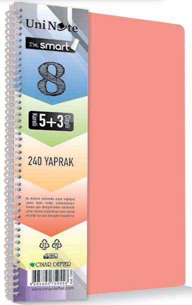 ÇINAR DEFTER A4 I M SMART SEPERATÖRLÜ 5K+3Ç 200 YP. 62057- 