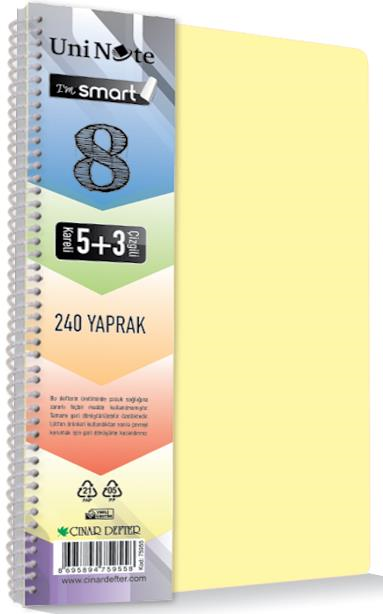 ÇINAR DEFTER A4 I M SMART SEPERATÖRLÜ 8K+3Ç 275 YP. 62064- 