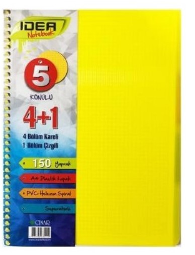 ÇINAR DEFTER A4 IDEA SEPERATÖRLÜ 4K+1Ç 150 YP. 63000- 