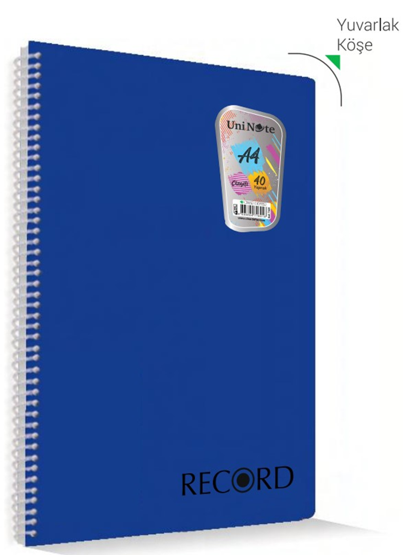 ÇINAR DEFTER A4 RECORD SPİRALLİ PP KAPAK 72 YP. ÇİZGİLİ 71607- 