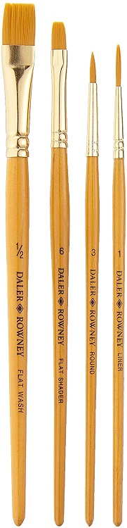 DALER ROWNEY FIRÇA SETİ GOLD TAKLON 4 LÜ SET-3 216920402- 