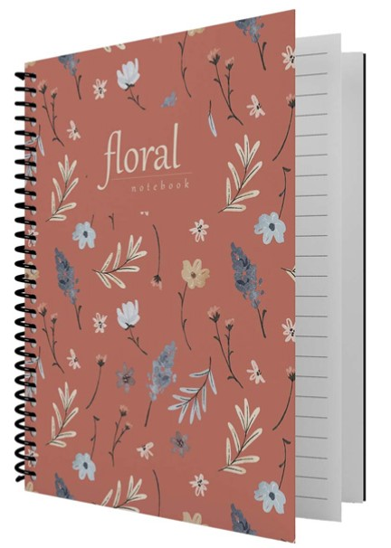 DİLMAN DEFTER 16x22 FLORAL SERİSİ 80 YP. ÇİZGİLİ- 