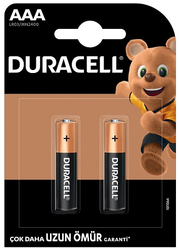 DURACELL PİL 2 Lİ AAA İNCE KALEM- 