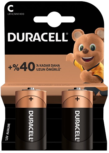 DURACELL PİL 2 Lİ C ORTA BOY LR-14- 