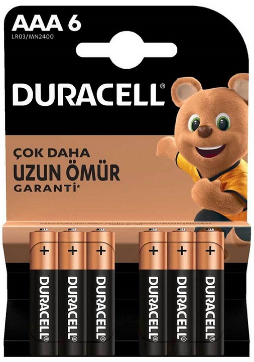 DURACELL PİL 6 LI AAA İNCE KALEM - 