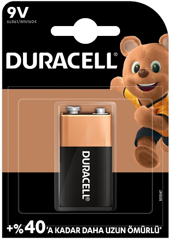 DURACELL PİL 9 VOLT TEKLİ- 