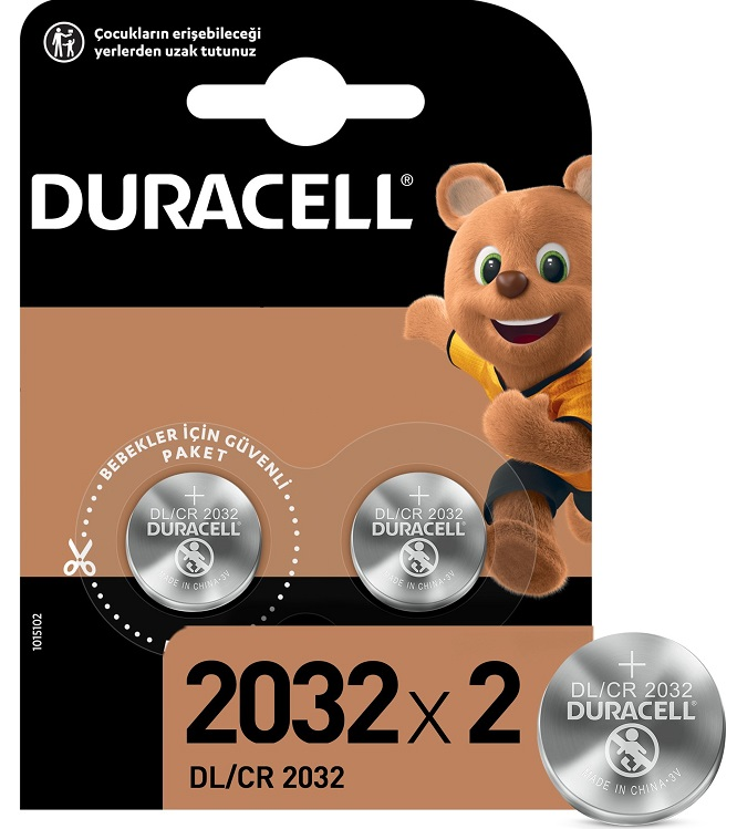 DURACELL PİL DÜĞME 3V 2 Lİ 2032- 