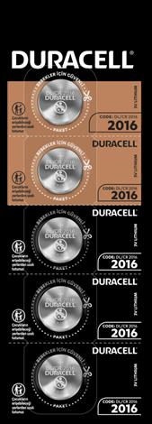 DURACELL PİL DÜĞME 3V 5 Lİ 2016- 