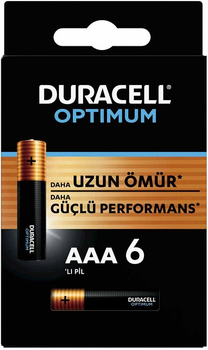 DURACELL PİL OPTIMUM 6 LI AAA İNCE KALEM- 