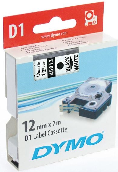 DYMO ŞERİT D1 12MM x 7MT ŞEFFAF/KIRMIZI 720520 45012- 