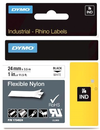 DYMO ŞERİT RHİNOPRO 24x3,5M BEYAZ/SİYAH 1734524- 