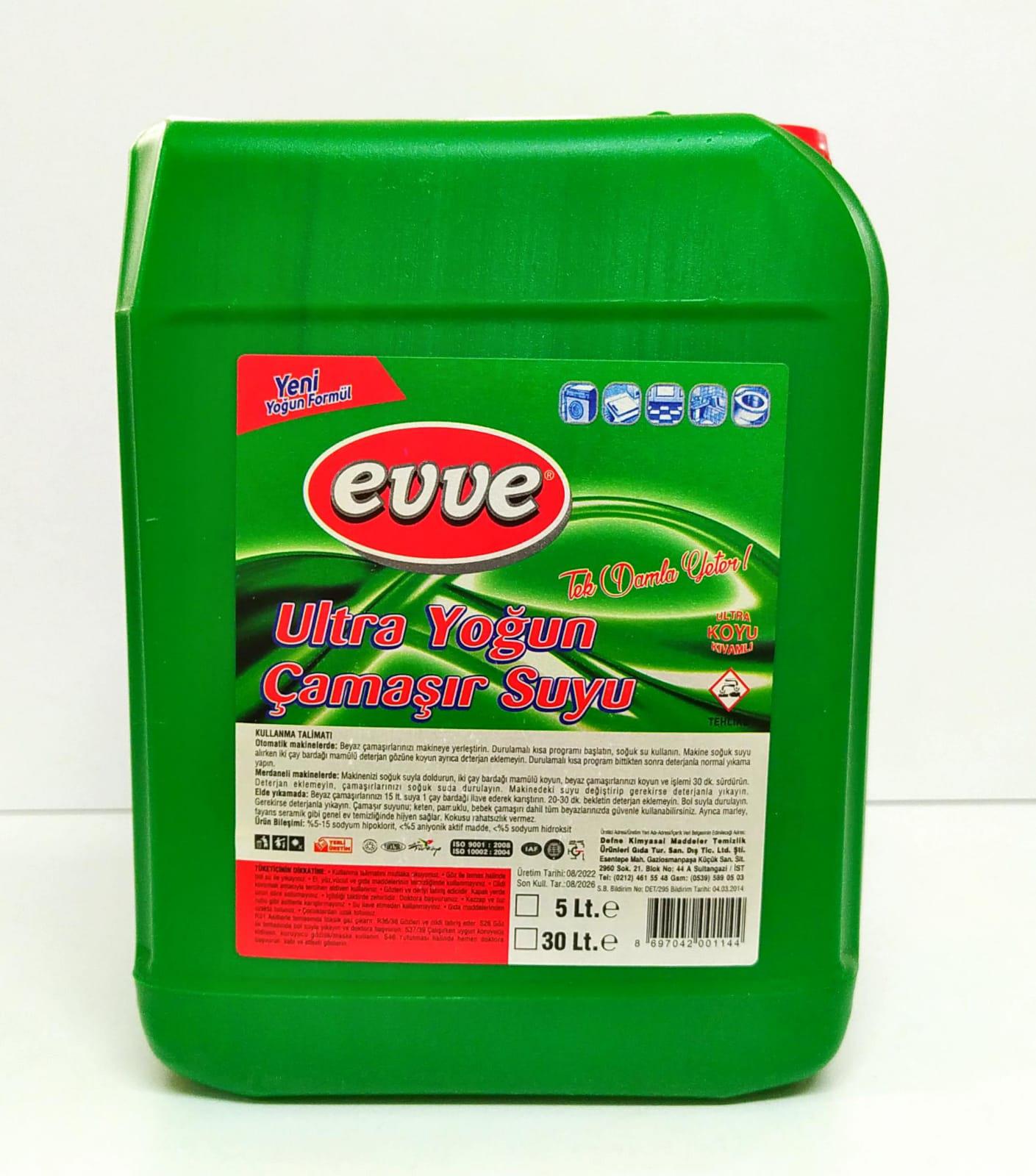 Evve Ultra Yoğun Çamaşır Suyu (5 Lt) (1 Adet)