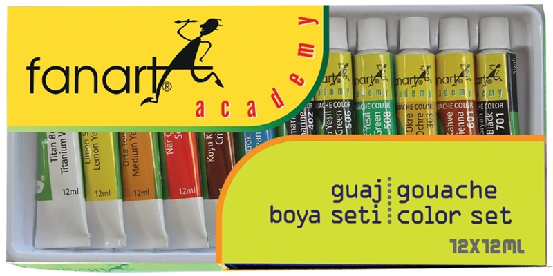 FANART GUAJ BOYA SETİ ACADEMY 12X12 42999.421- 