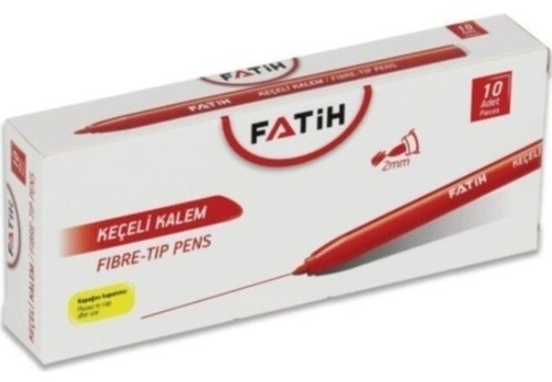 FATİH KEÇELİ KALEM OFİS TİPİ 10 LU KIRMIZI 34040- 