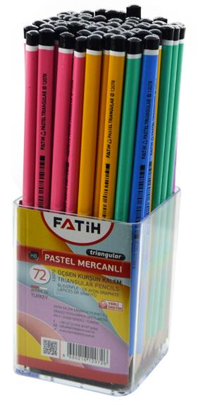 FATİH KURŞUN KALEM MERCANLI PASTEL ÜÇGEN 12070- 