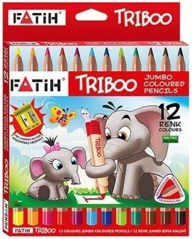 FATİH KURUBOYA JUMBO NATUREL TRIBOO ÜÇGEN 12 RENK 33426- 