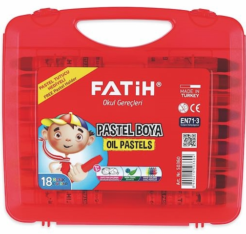 FATİH PASTEL BOYA 18 RENK KİNG SİZE ÇANTALI 50360- 